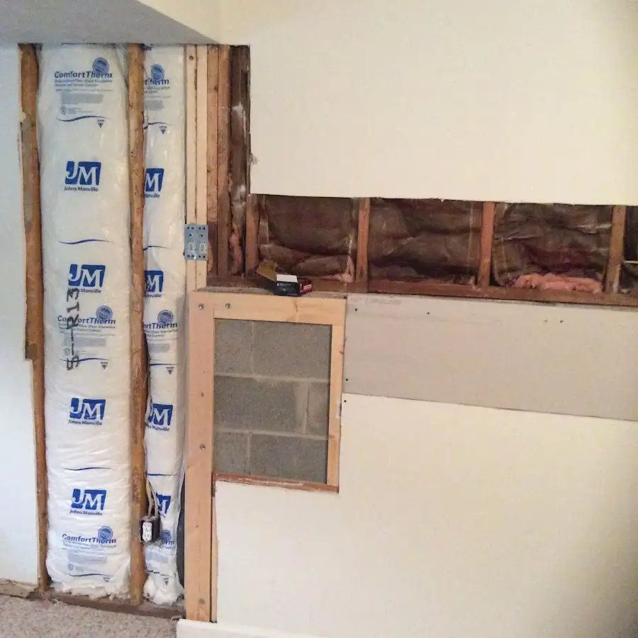 Wall insulation replacement during Contents Cleaning & Restoration in Old Town